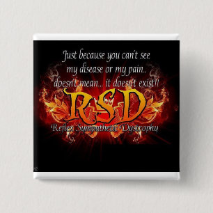Badge Carré 5 Cm Bouton de conscience de R S D