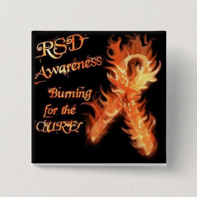 Badge Carré 5 Cm Bouton de conscience de RSD/CRPS (Devant)