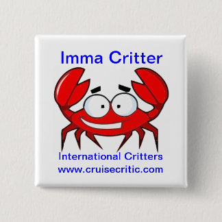 Badge Carré 5 Cm Bouton de créature d'Imma