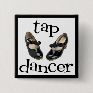 Badge Carré 5 Cm Bouton de danseur de claquettes