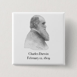 Badge Carré 5 Cm Bouton de Darwin