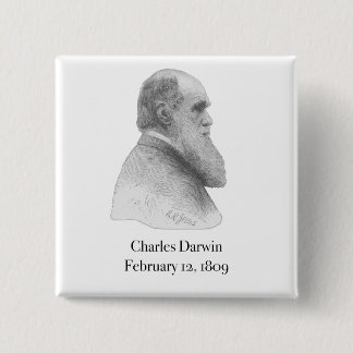 Badge Carré 5 Cm Bouton de Darwin