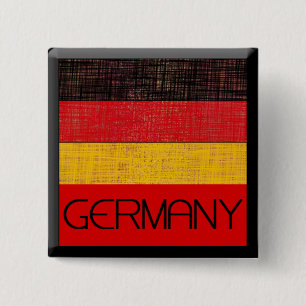 Badge Carré 5 Cm Bouton de DRAPEAU de l'ALLEMAGNE