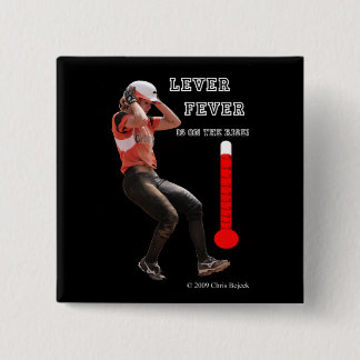 Badge Carré 5 Cm Bouton de fièvre de levier