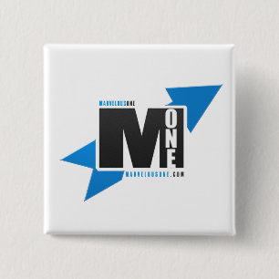 Badge Carré 5 Cm bouton de flèche de MarvelousOne.com