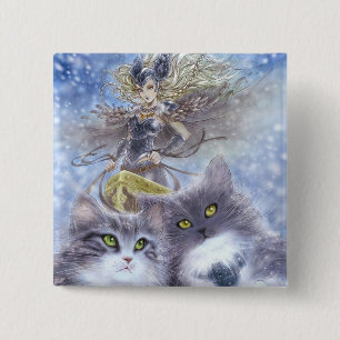Badge Carré 5 Cm Bouton de Freyja