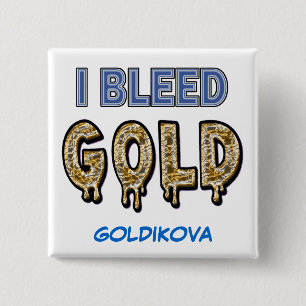 Badge Carré 5 Cm Bouton de GOLDIKOVA