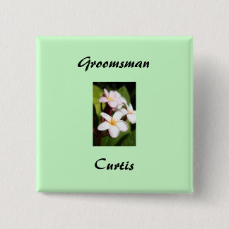 Badge Carré 5 Cm Bouton de Groomsman