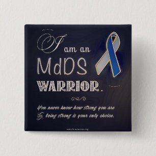 Badge Carré 5 Cm Bouton de guerrier de MdDS