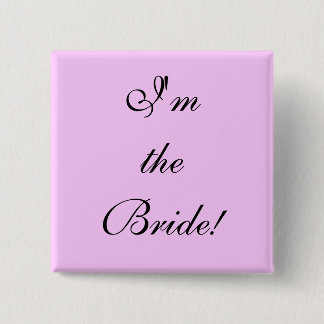 Badge Carré 5 Cm Bouton de jeune mariée