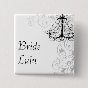 Badge Carré 5 Cm Bouton de jeune mariée de lustre