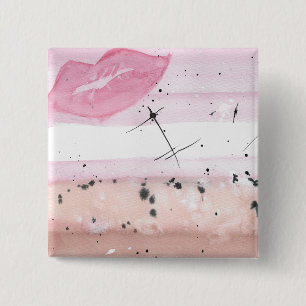 Badge Carré 5 Cm Bouton de la fierté lesbienne TROS