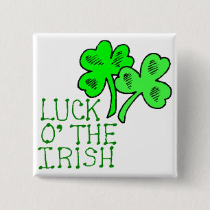Badge Carré 5 Cm Bouton de la Saint Patrick