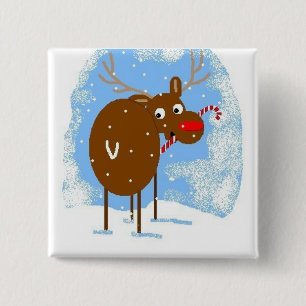 Badge Carré 5 Cm Bouton de la sucrerie de Rudy