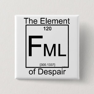 Badge Carré 5 Cm Bouton de l'élément FML