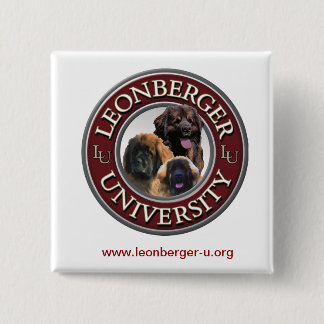 Badge Carré 5 Cm Bouton de Leonberger U