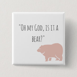 Badge Carré 5 Cm Bouton de l'ours d'Ian