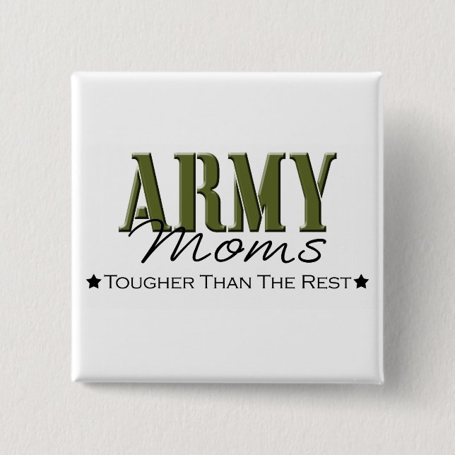 Badge Carré 5 Cm Bouton de mamans d'armée (Devant)