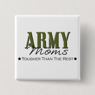 Badge Carré 5 Cm Bouton de mamans d'armée