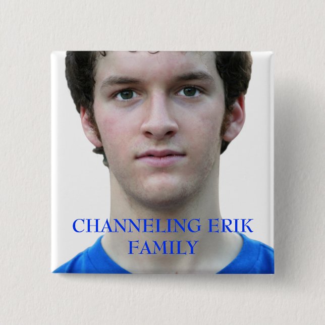 Badge Carré 5 Cm Bouton de Manche de famille d'Erik (Devant)