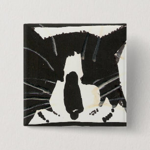 Badge Carré 5 Cm Bouton de "Maow"