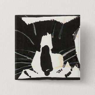Badge Carré 5 Cm Bouton de "Maow"