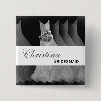 Badge Carré 5 Cm Bouton de mariage de demoiselle d'honneur - robes