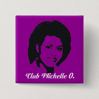 Badge Carré 5 Cm Bouton de Michelle O de club, dans l'améthyste
