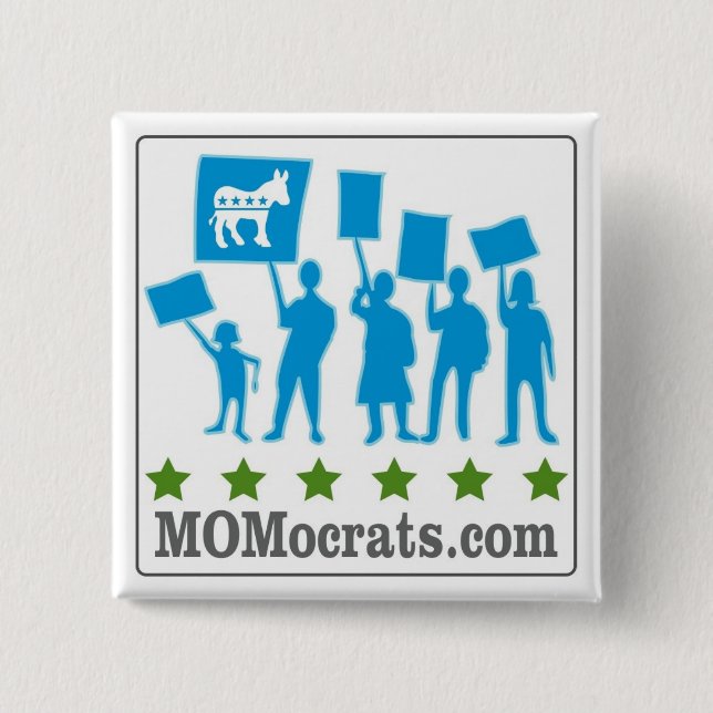 Badge Carré 5 Cm Bouton de MOMocrats (Devant)