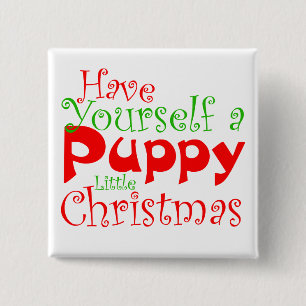Badge Carré 5 Cm Bouton de Noël de marionnettes