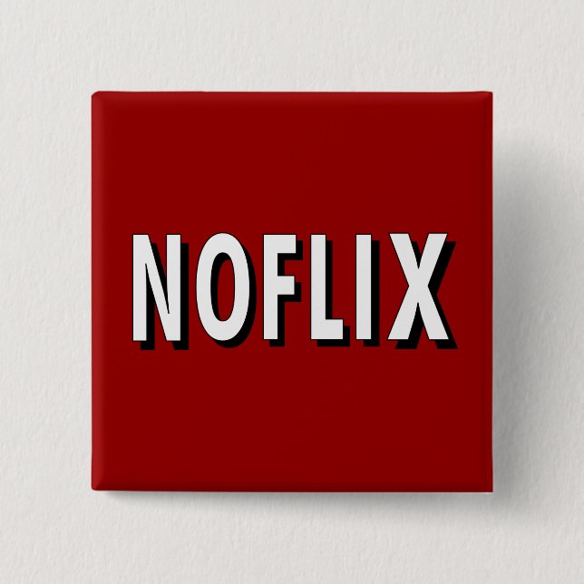 Badge Carré 5 Cm Bouton de Noflix (Devant)