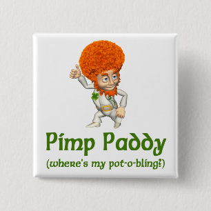 Badge Carré 5 Cm Bouton de paddy de souteneur