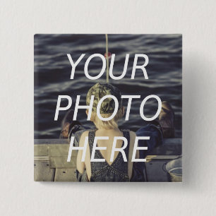 Badge Carré 5 Cm Bouton de photo personnalisé