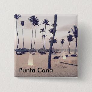 Badge Carré 5 Cm Bouton de Punta Cana