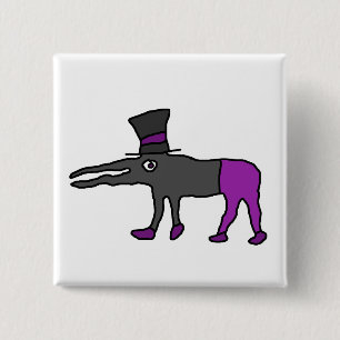 Badge Carré 5 Cm Bouton de Ravoon