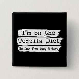 Badge Carré 5 Cm Bouton de régime de tequila
