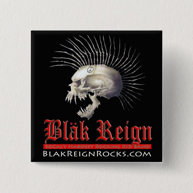 Badge Carré 5 Cm Bouton de règne de Blak (Devant)