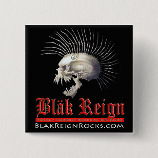 Badge Carré 5 Cm Bouton de règne de Blak