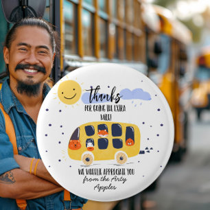 Badge Carré 5 Cm Bouton de remerciement pour conducteur d'autobus s