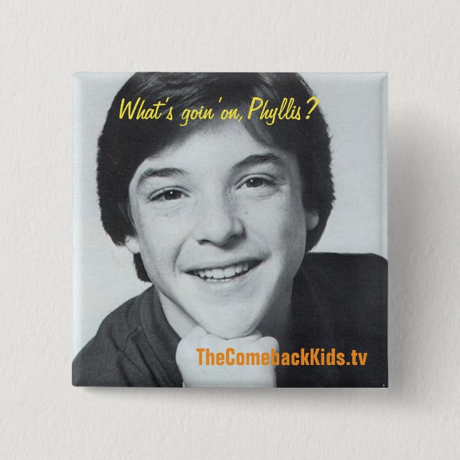 Badge Carré 5 Cm Bouton de Richie (Devant)