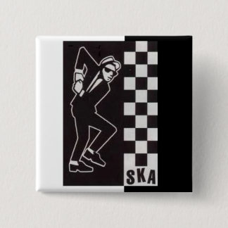Badge Carré 5 Cm Bouton de rythme de Ska
