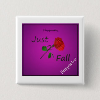 Badge Carré 5 Cm Bouton de support Just2Fall