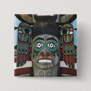 Badge Carré 5 Cm Bouton de totem