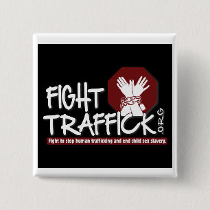Badge Carré 5 Cm Bouton de Traffick de combat