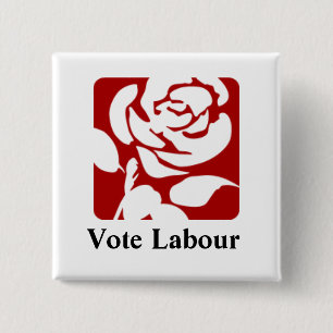 Badge Carré 5 Cm Bouton de travail de vote