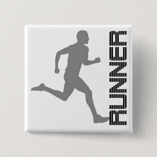 Badge Carré 5 Cm Bouton de zone de coureurs