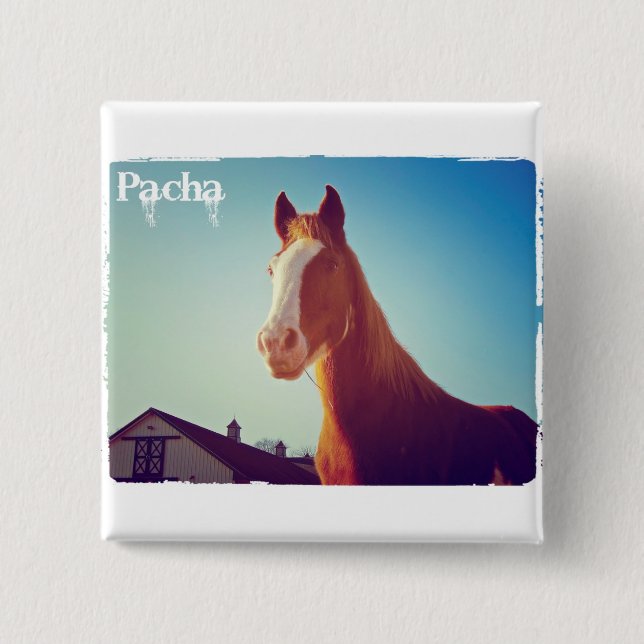 Badge Carré 5 Cm Bouton d'édition de luxe de Pacha (Devant)
