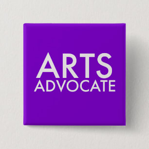 Badge Carré 5 Cm Bouton Défenseur des arts