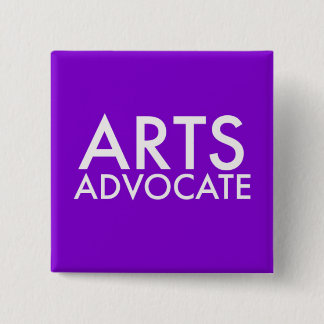 Badge Carré 5 Cm Bouton Défenseur des arts