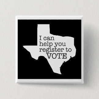 Badge Carré 5 Cm Bouton d'électeurs du Texas de registre